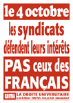 Image Le 4 octobre, les syndicats défendent leurs intérêts