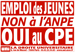 Image Emploi des jeunes, non à l’ANPE, OUI au CPE !