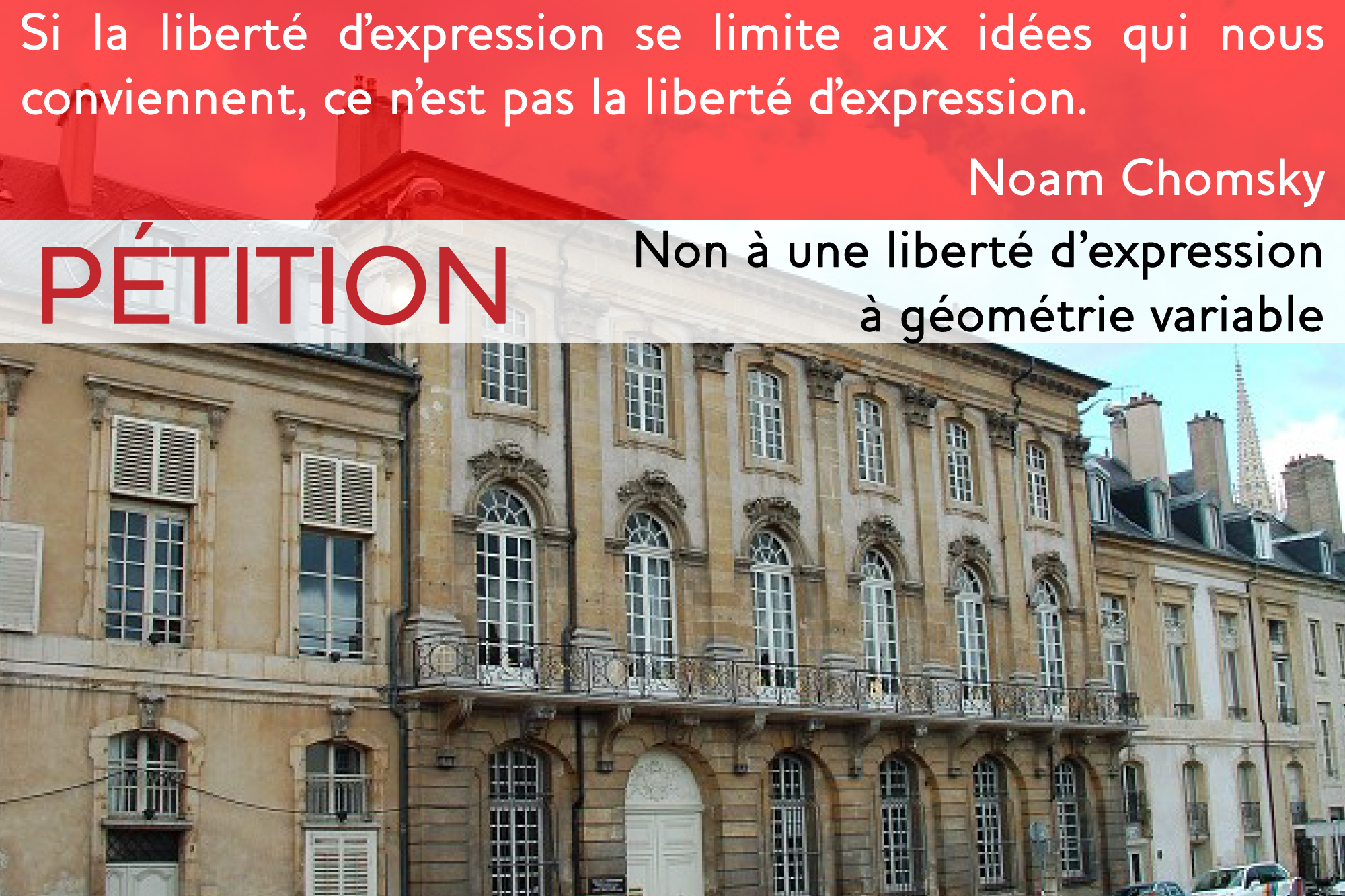 Image Non à une liberté d’expression  à géométrie variable