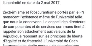 Image L’UNI Caen refuse les consignes de vote de l’université !