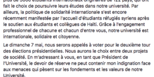Image L’UNI Amiens refuse les consignes de vote de l’université !