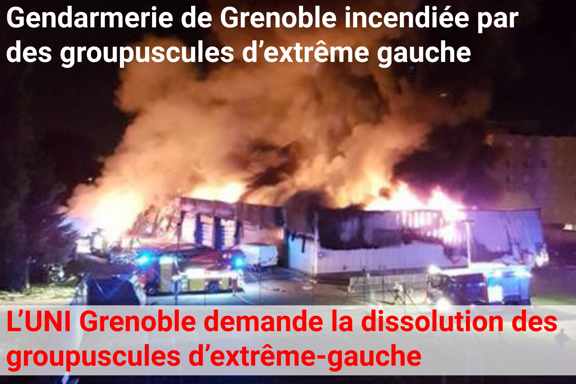 Image L’UNI Grenoble demande la dissolution des groupuscules d’extrême-gauche