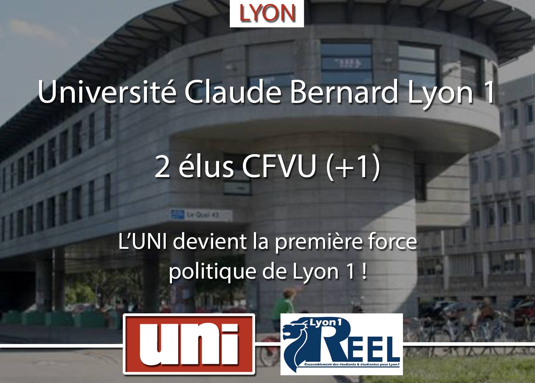 Image L’UNI, première force politique à Lyon 1