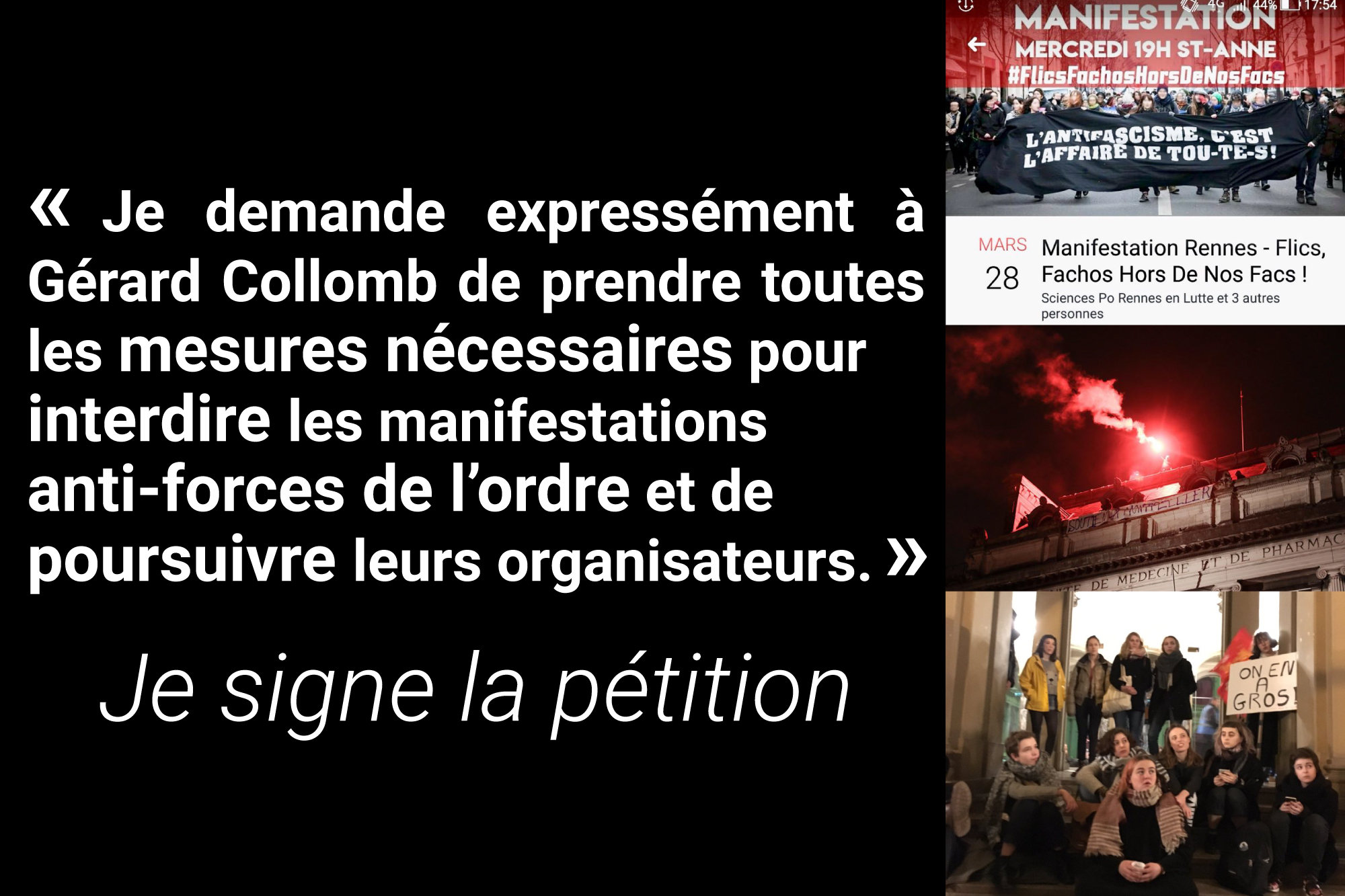 Image Exigeons l’interdiction des manifestations anti-forces de l’ordre !