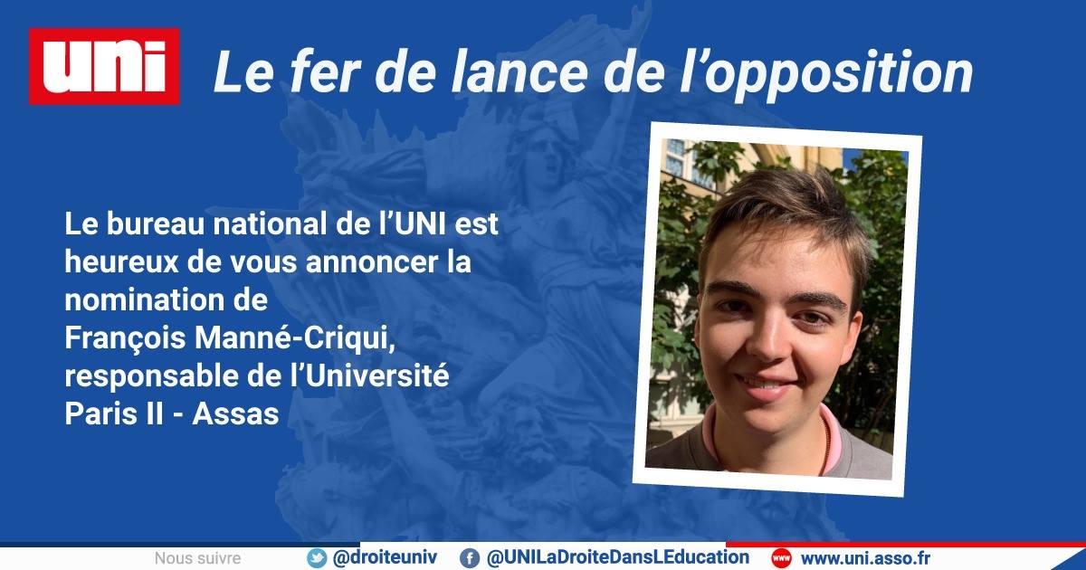 Image François devient le nouveau responsable de la droite étudiante à Assas