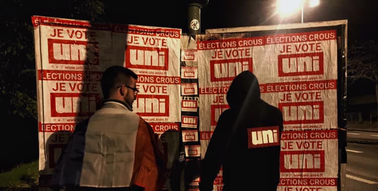 Image Nuit de collage pour les élections CROUS
