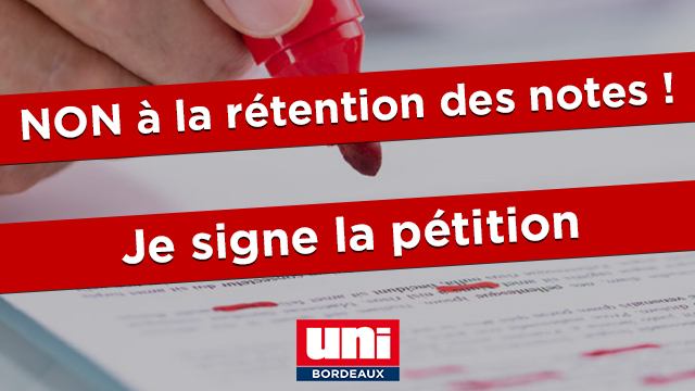 Image Pétition contre la rétention des notes à l’Université de Bordeaux sur le campus d’Agen !