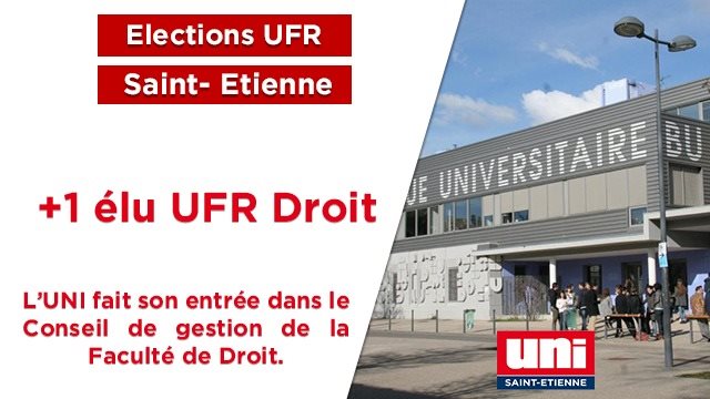 Image L’UNI Saint-Etienne fait son entrée au conseil UFR Droit !