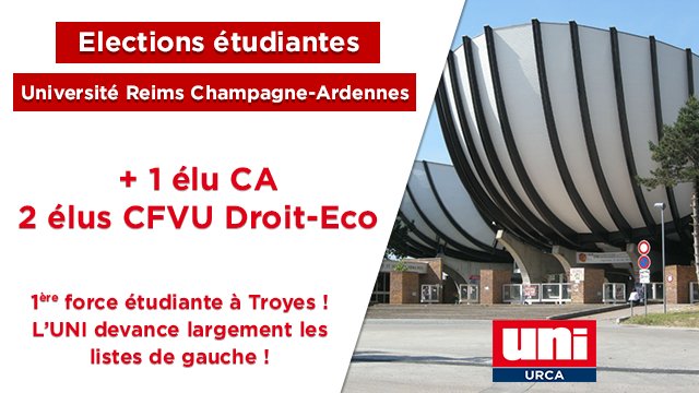 Image L’UNI revient en force à l’université de Reims Champagne Ardennes !