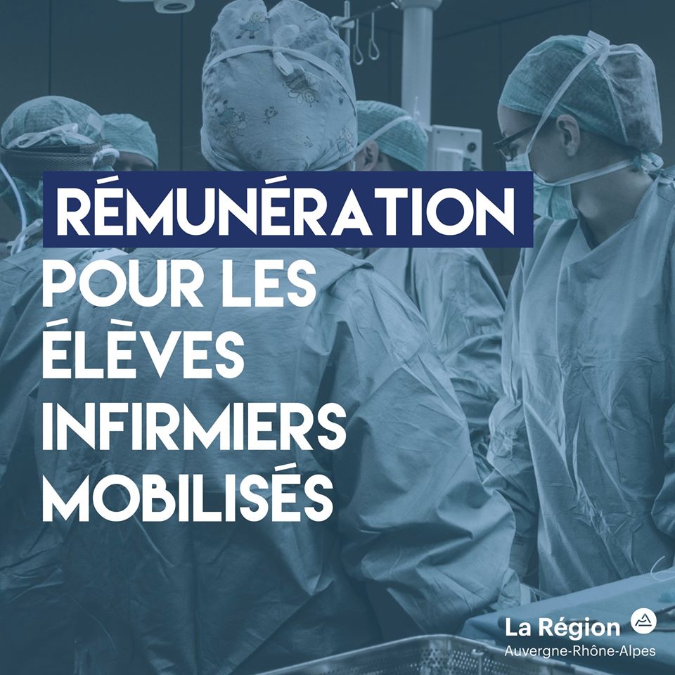 Image L’UNI AUVERGNE-RHÔNE-ALPES OBTIENT LA RÉMUNÉRATION DES ÉTUDIANTS INFIRMIERS MOBILISÉS CONTRE LE COVID-19