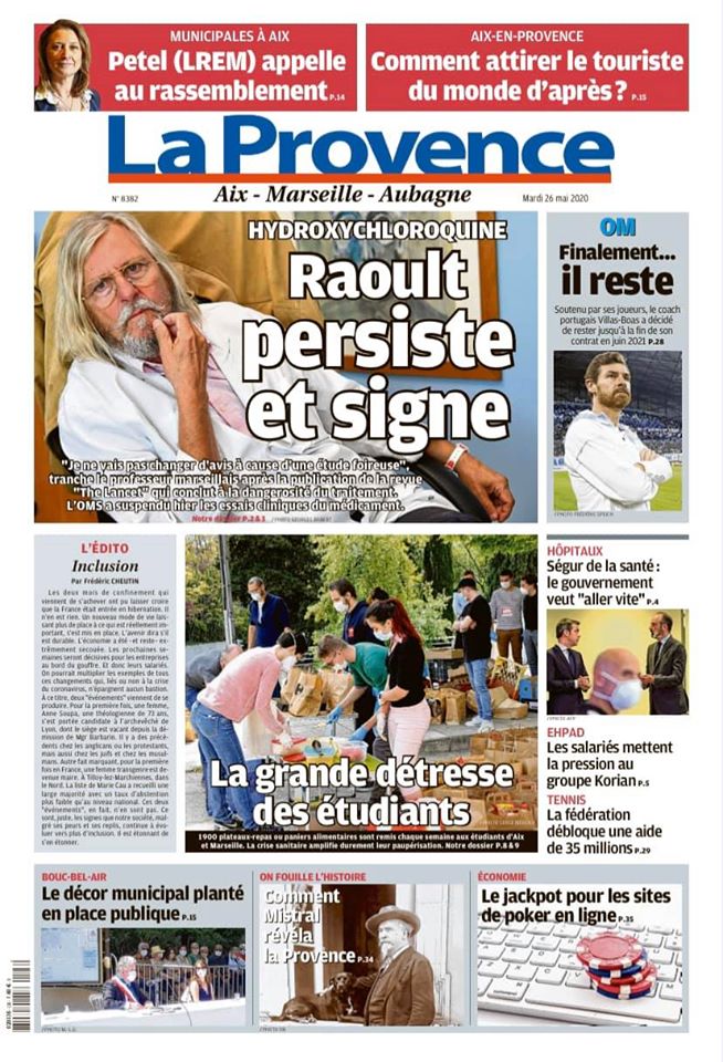 Image Les actions de l’UNI Aix-Marseille en “une” du journal La Provence