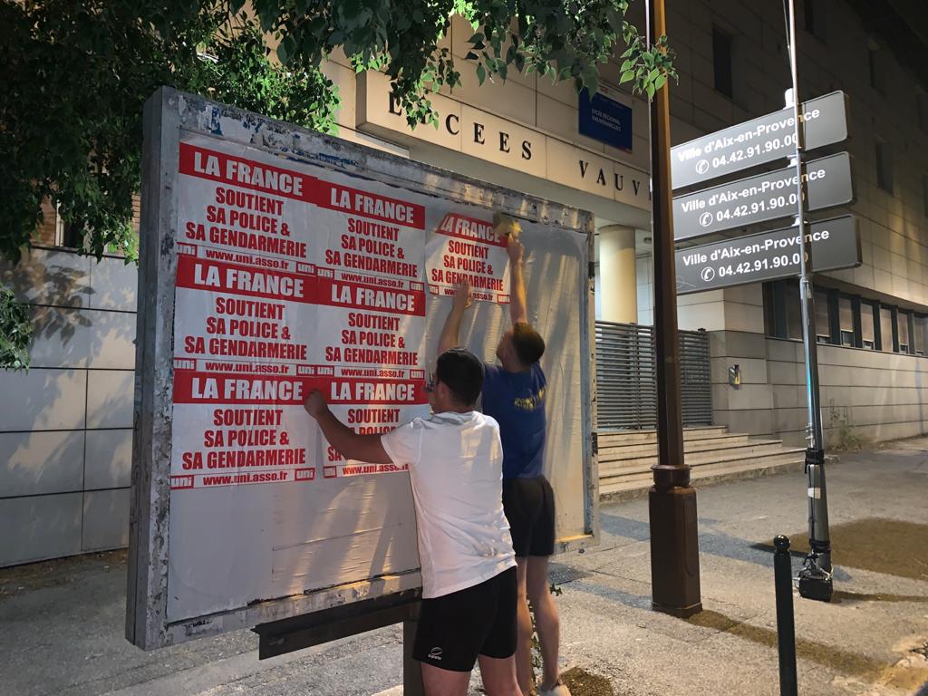 Image A Aix-en-Provence, la France soutient sa police !