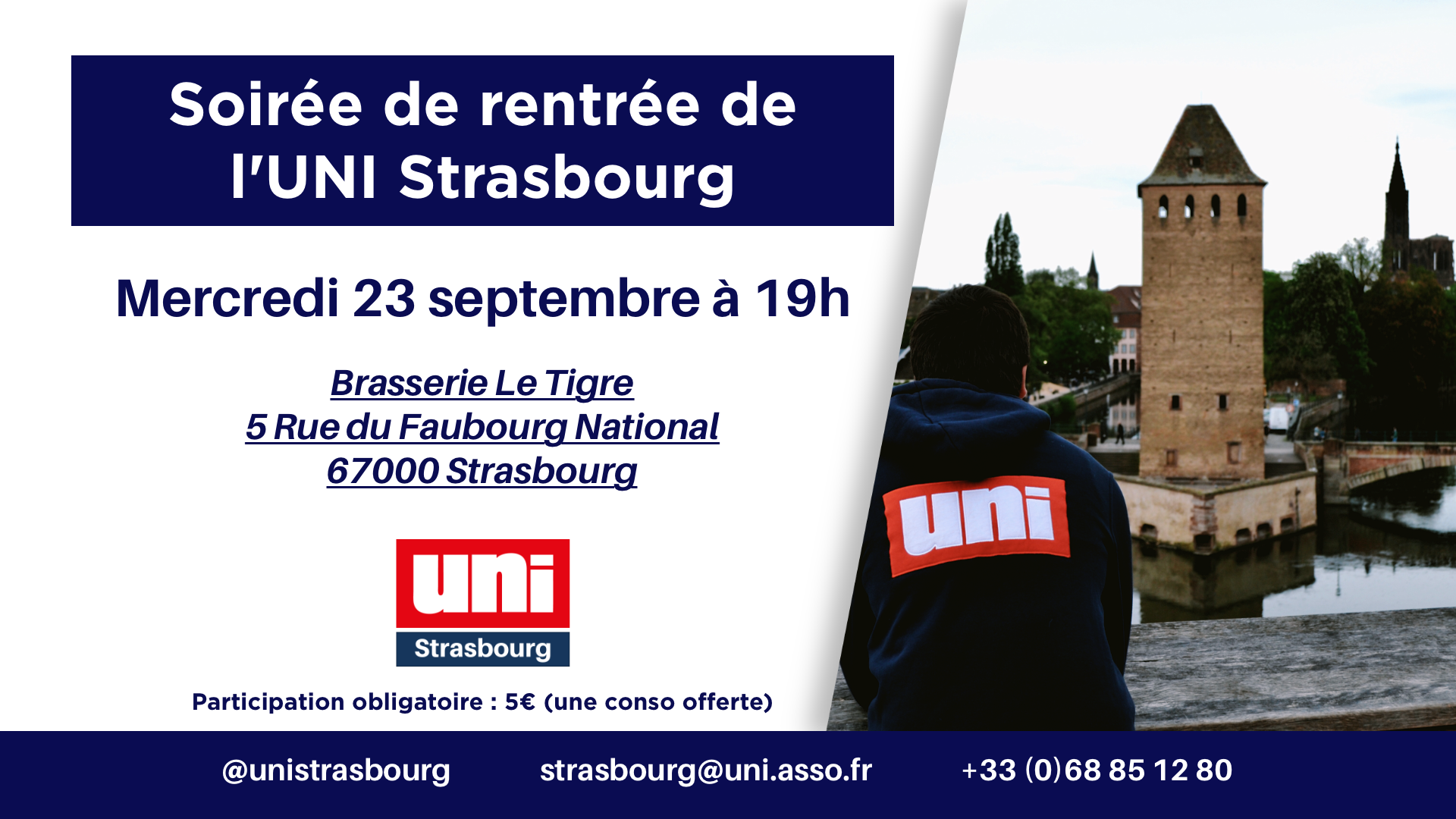 Image Grande soirée de rentrée de l’UNI Strasbourg au Tigre