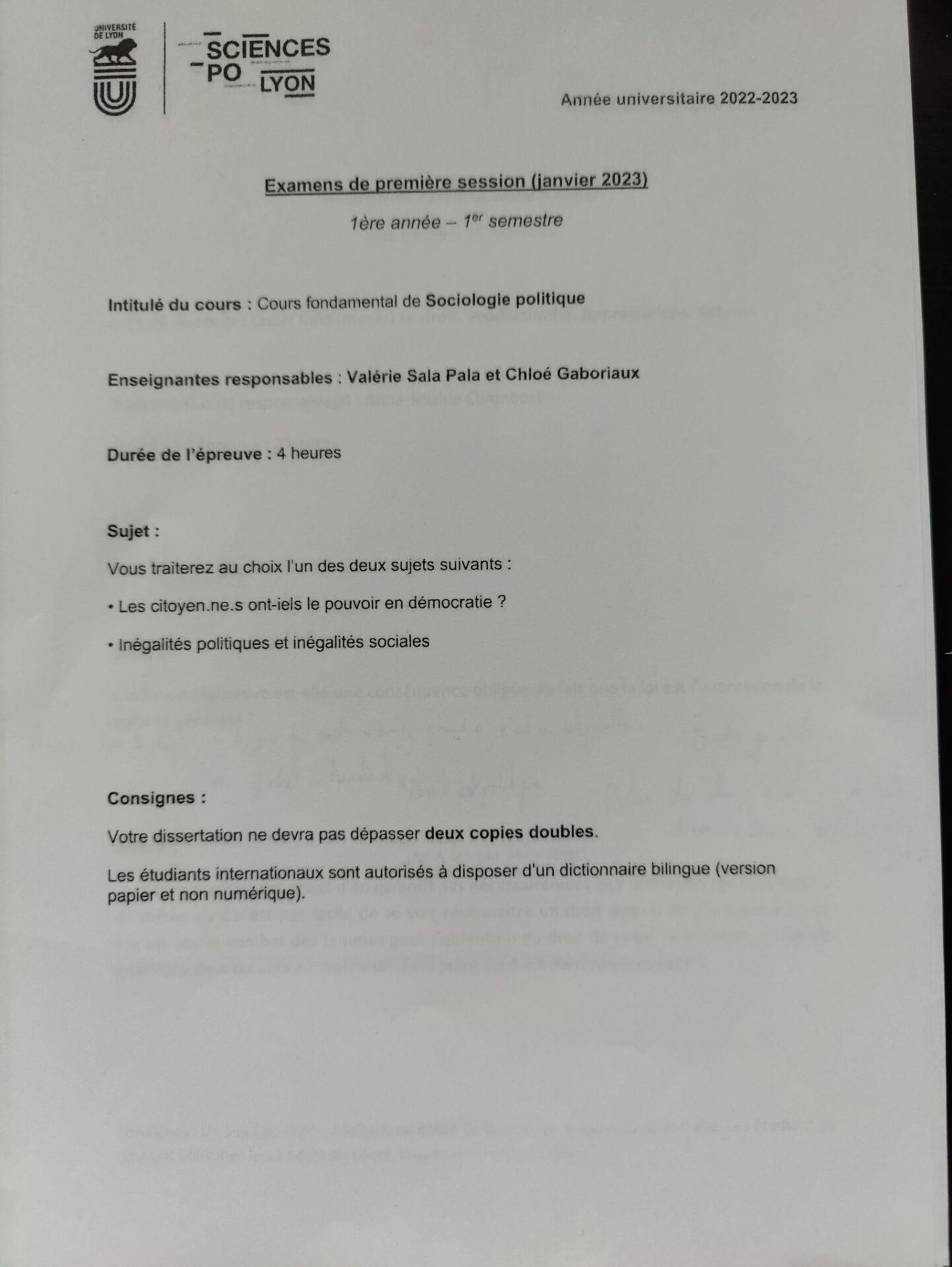 Image «Les citoyen.ne.s ont-iels le pouvoir?» : À l’IEP de Lyon, l’écriture inclusive jusque dans les partiels