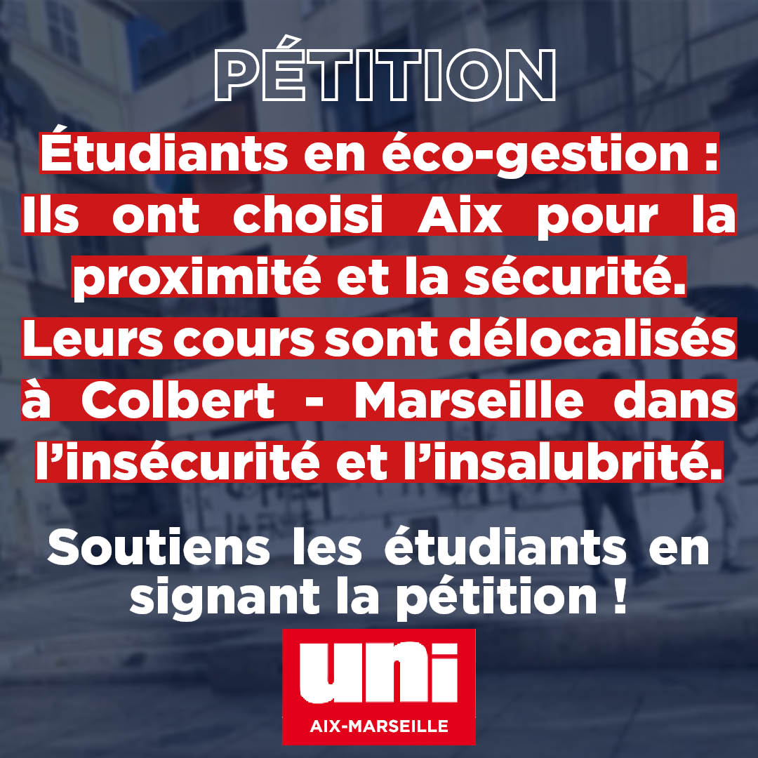 Image L’UNI s’oppose à la délocalisation d’un master d’Aix-en-Provence sur le site Colbert de Marseille