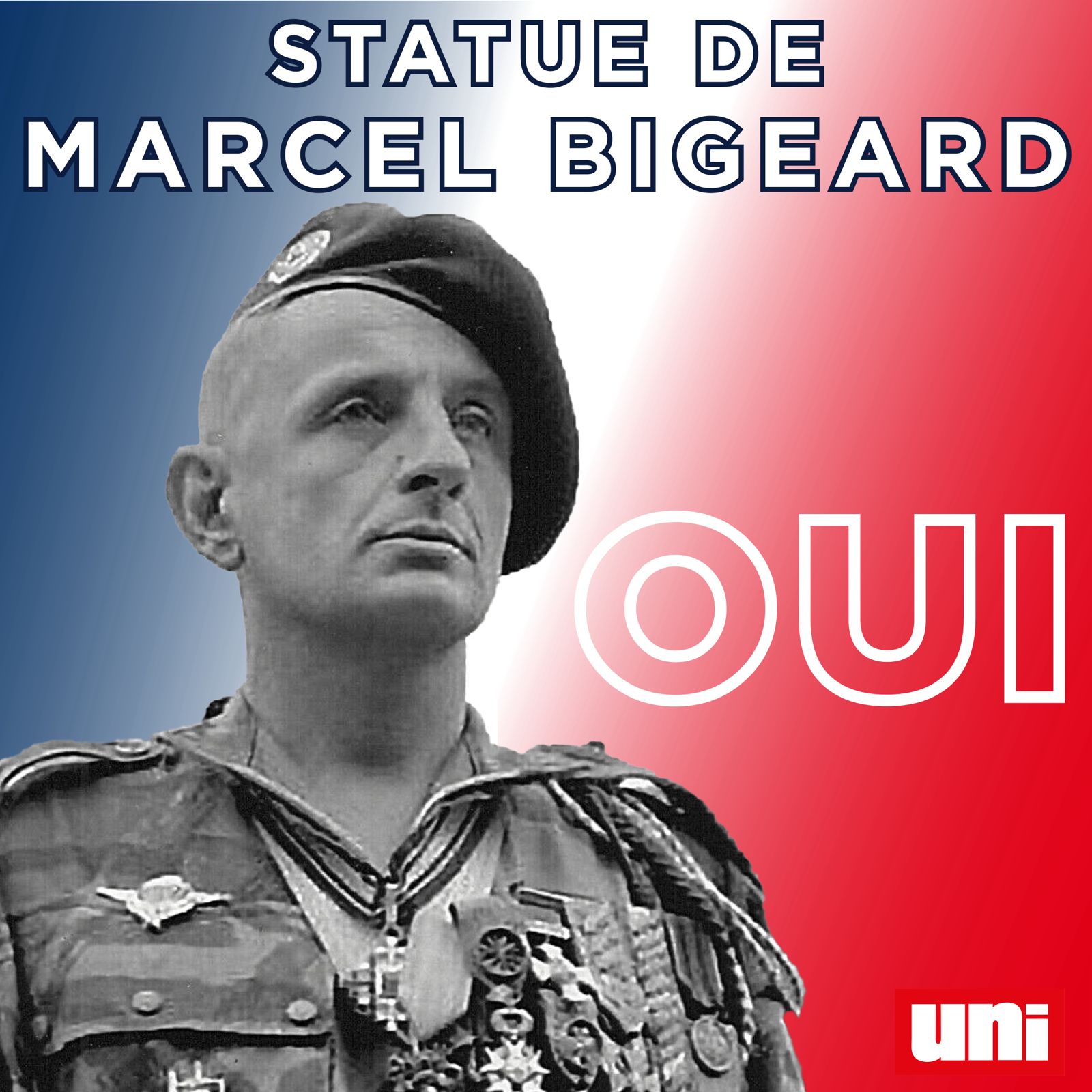 Image Pétition de l’UNI Lorraine: soutenons l’installation de la statue du général bigeard à toul !